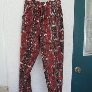 Anthropologie Ikat drawstring pants by Cartonnier